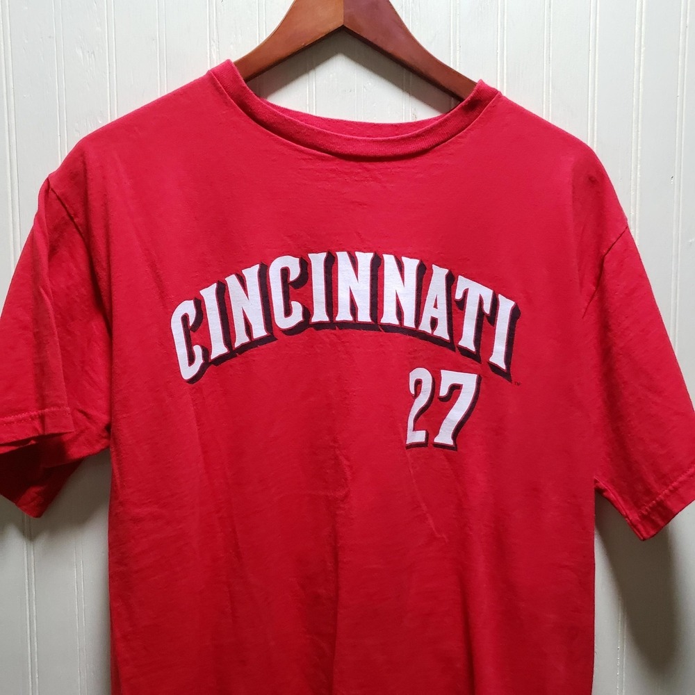 Cincinnati Reds Shirt Mens Medium Red MLB Baseball Rolen 27 Genuine Merchandise